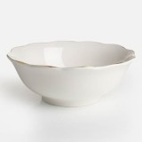 Salatiera din Portelan Off White "Wavy Gold Metallic" 1,7L, CMCLASS