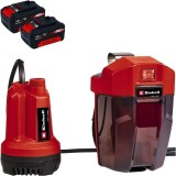 Einhell GE-SP 18 Li PXC + Twinpack - Pompa pentru apa curata 0.8 bar 4 m + Set 2 acumulatori Li-Ion 18 V 4 Ah