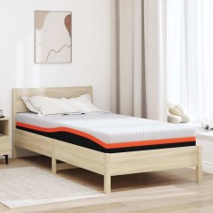 vidaXL Saltea Alb și gri 100 x 200 cm Spumă cu memorie și gel 4106351