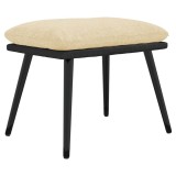 Cumpara ieftin Taburet, crem, 45x29,5x35 cm, textil &amp; piele ecologica