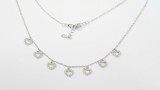 COLIER ARGINT 925 CU MAI MULTE INIMI - LANTISOR CHOKER MULTI CHARM CU CRISTALE ZIRCONIU