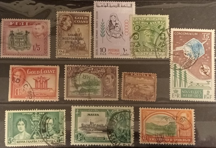 COLONII BRITANICE--&#039;&#039;LOT-Mic- Val diferite div tari&#039;&#039; ,F VECHI&#039;&#039;--Stampil,MH,NESTAMPIL.-VEZI SCAN