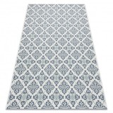 Covor sisal Color 19246/969 Flori alb, 200x290 cm, Dreptunghi