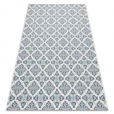 Covor sisal Color 19246/969 Flori alb, 200x290 cm