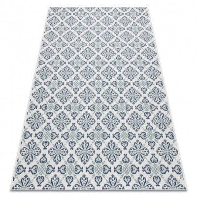 Covor sisal Color 19246/969 Flori alb, 200x290 cm foto
