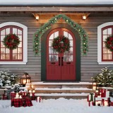 vidaXL Ghirlandă de Crăciun decorată cu globuri și lumini LED, 5 m 246406