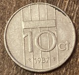 C50 - Moneda foarte veche - Olanda - 10 centi - 1987