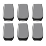 Pahare colorate Elements, set de 6, gri fumuriu, 335 ml