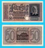 Germania (p#R140) 50 Reichsmark 1939 aUNC 'Reichskreditkassenschein' serie: B 3427346; (ROG CITITI DETALIILE!)