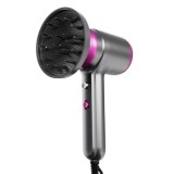 Uscator de par, cu 2 trepte de viteza, 2 capete, putere 1250 W, cu functia aer rece/cald, gri/fucsia