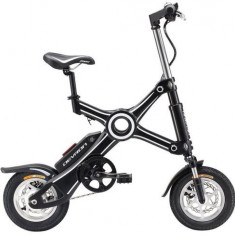 Bicicleta Electrica Pliabila Devron Folding X3, Viteza maxima 25 km/h, Autonomie 40 km, Motor 250W (Negru)