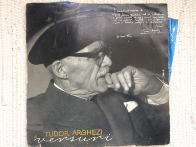 Tudor Arghezi Versuri poezii disc vinyl lp mono electrecord 1962 EXE 0101 VG+ foto