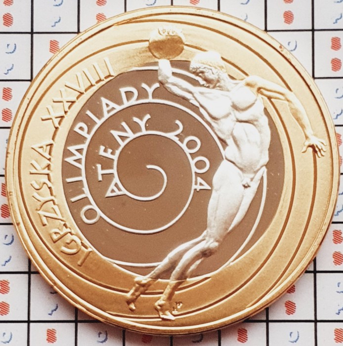 1535 Polonia 10 zlote 2004 Olympic Games - Athens km 518 proof argint