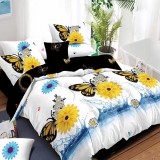 Cumpara ieftin Lenjerie pat dublu,bumbac finet,6 piese,cearceaf normal 220x240cm, cearceaf pilota 200x220cm, 2 fete de perna 50x70, 2 fete de perna 70x70-M149, Ralex Pucioasa