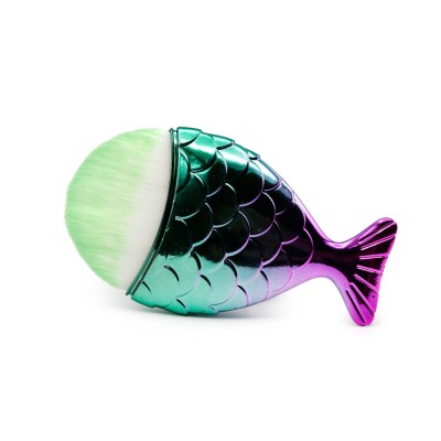 Perie pentru deprăfuire, formă de pește, mini, verde foto