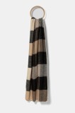 Answear Lab esarfa de lana culoarea negru, modelator
