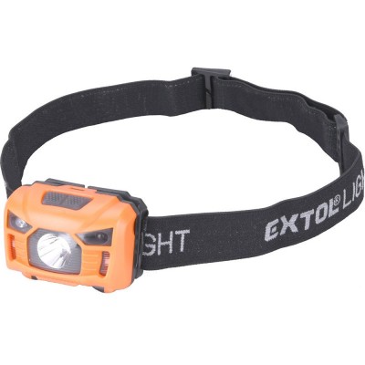 EXTOL LIGHT lanternă frontală LED, 3 W, CREE XPL, 100 Lumen; senzor IR, acumulator re&amp;icirc;ncărcabil, 3 funcții, lumină albă+roșie foto