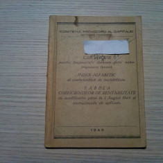 CALCULATOR PENTRU IMPOZITELE DARTORATE PRIN AUTOIMPUNERE LUNARA - 1949, 80 p.