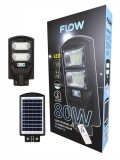 Corp stradal LED cu panou solar 80W 6500K FLOW &ndash; FPL80W-CS