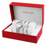 Set cadou Excellanc pentru dama cu ceas și două brățări Silver Circle