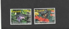 Tonga 2016-Fauna,Fluturi,serie 2 valori,(partea I),dantelate,MNH,Mi.2048-2049 foto