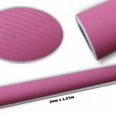 Folie auto carbon 3d texturata PINK - colant auto 1.27 / (30M) Performance AutoTuning