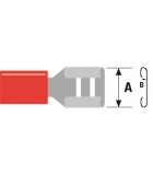 Conector papuc 6.3mm 0.8mm Valueline