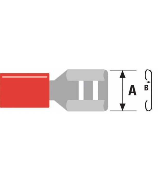 Conector papuc 6.3mm 0.8mm Valueline