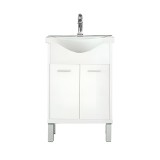 Dulap Baie Inferior Nerva 55cm Alb cu Lavoar, MDF, 55x85x34 cm
