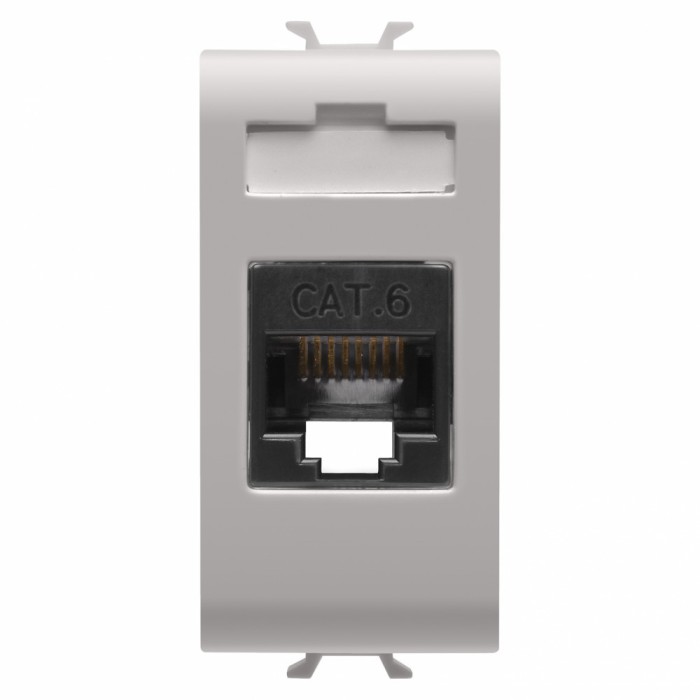 Priza UTP CAT 6E 1M Gewiss Chorus bej satinat MAT GW13423