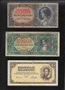 Set Ungaria 1946, 10000, 100000, 1000000 Milpengo, F-VF. Bancnote Colectie Ungaria