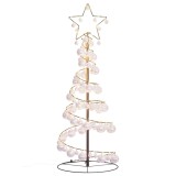 vidaXL Pom de Crăciun cu LED-uri 80 LED-uri alb cald 120 cm 3318551