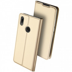 Husa Portofel Huawei Y7 2019 Piele Eco Premium DuxDucis Auriu Gold foto