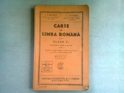 CARTE DE LIMBA ROMANA PENTRU CLASA II-A SECUNDARA DE BAIETI SI FETE - I.I. BUJOR foto