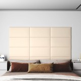 VidaXL Panouri de perete 12 buc. crem 60x30 cm catifea 2,16 m&sup2;