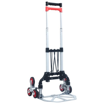 vidaXL Cărucior pliabil pentru scări, 70 kg, argintiu, aluminiu foto