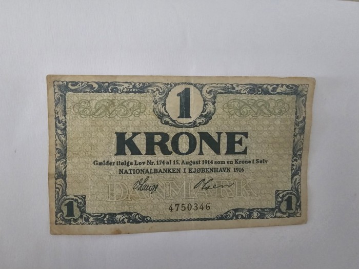 Danemarca 1 Krone 1916