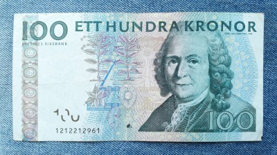 100 Kronor 1986 - 2000 Suedia (3) foto