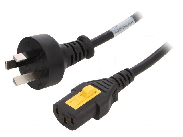 Cablu Alimentare 2m cu Blocare 3x1mm2 IEC C13
