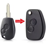 Carcasa cheie auto Techstar transformatoare tip briceag (flip) NE72, 2 butoane, compatibila Dacia Logan/Sandero/Duster si Renault Clio/Megane