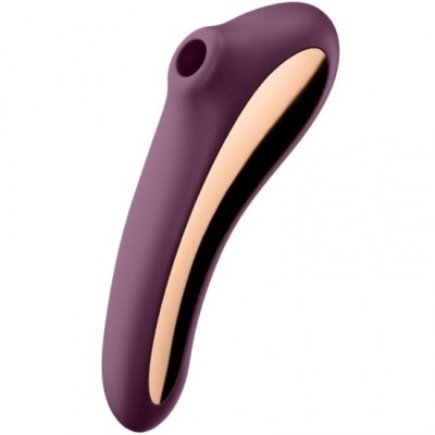 SATISFYER - DUAL KISS AIR PULSE VIBRATOR WINE RED foto
