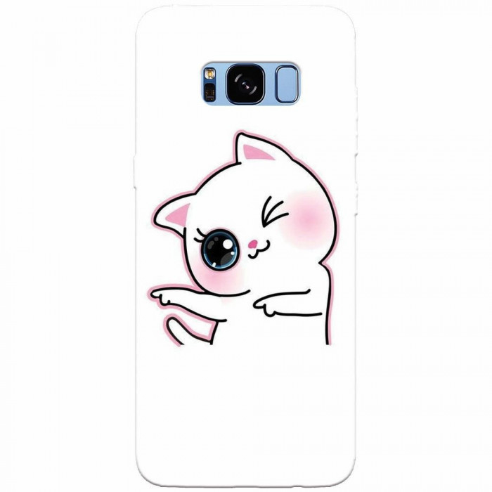 Husa silicon pentru Samsung S8 Plus, Cute Kitty