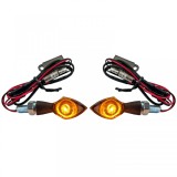 Semnalizator LED Mini pentru motocicleta Pen Head Personalizat Negru Mini Indicator cu E-Mark Performance AutoTuning