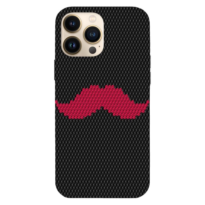 Husa compatibila cu Apple iPhone 14 model Red Mustache, Silicon, TPU, Viceversa