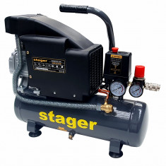 Stager HM1010K compresor aer, 6L, 8bar, 126L min, monofazat, angrenare directa