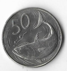 Moneda 50 cents 1973 - Cook, tiraj: 19.000 foto