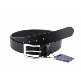 Curea eleganta barbati din piele naturala, 3.5 - Neagra CNC350N