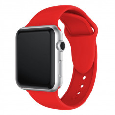 Curea compatibila Apple Watch 1/2/3/4, silicon, 42/44mm, rosu foto