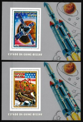 GUINEA BISSAU 1977 REVOLUTIA AMERICANA 2 SERII COMPLETE + 2 COLITE NESTAMPILATE foto