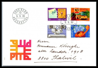 ELVETIA 1982 FDC MINR. 1180 ,1181,1182 ,1183. foto